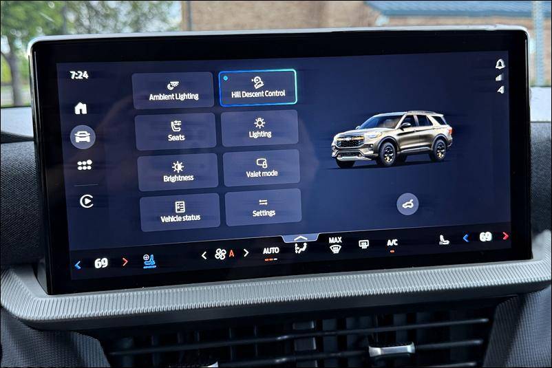 2026 ford explorer tremor infotainment screen display - car settings