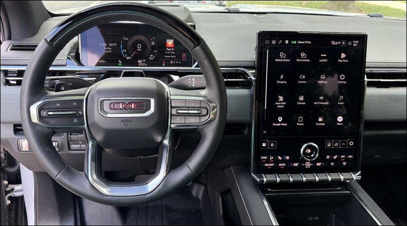 2026 gmc sierra ev at4 - cockpit dashboard design