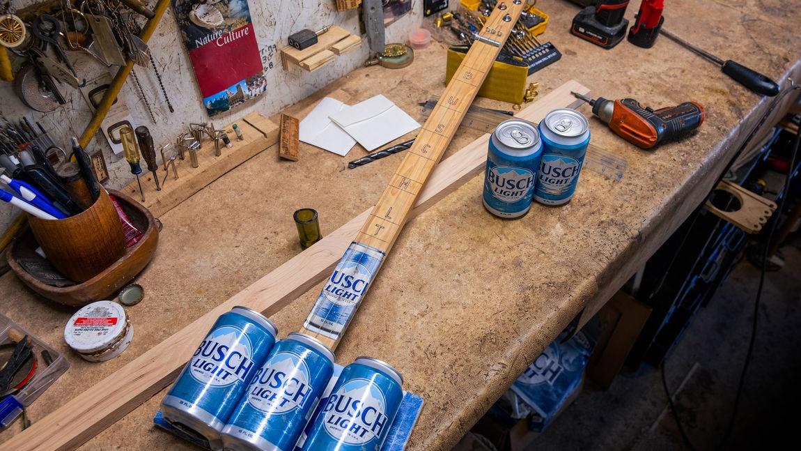 Busch Light guitar DIY project