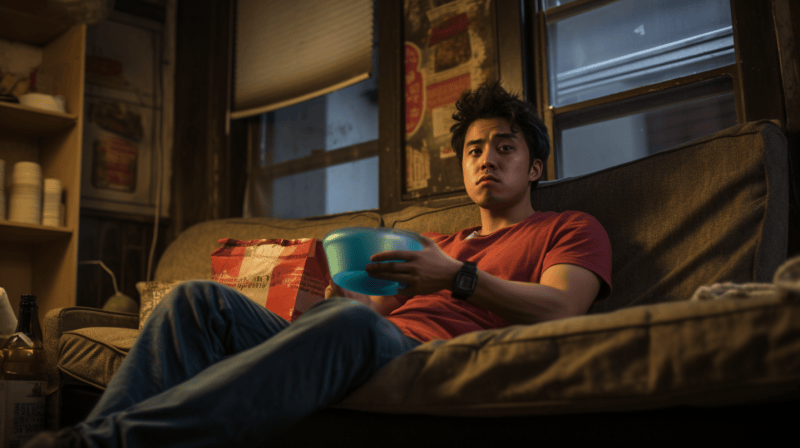 young single man living alone