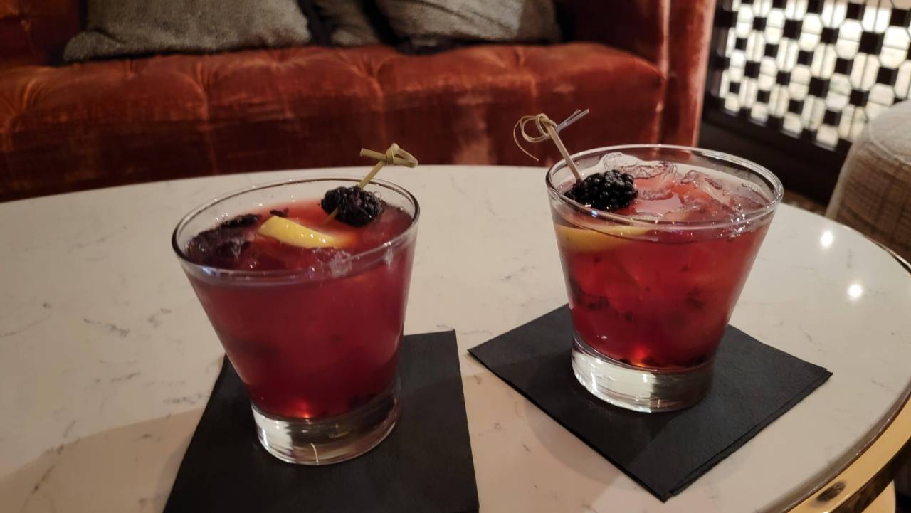 two cocktails from an executive business retreat
