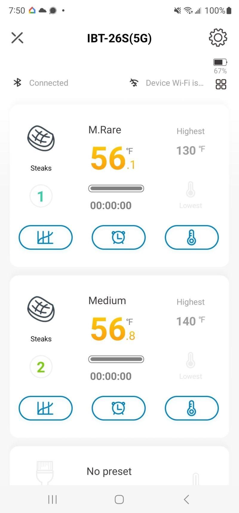 INKBIRD IBT-26S 5GHz WiFi Meat Thermometer mobile app