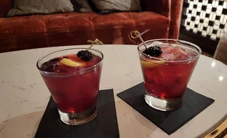 two cocktails from an executive business retreat